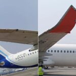 कोलकाता हवाई अड्डा पर एक दुर्घटना में दो विमानों के पंख क्षतिग्रस्त